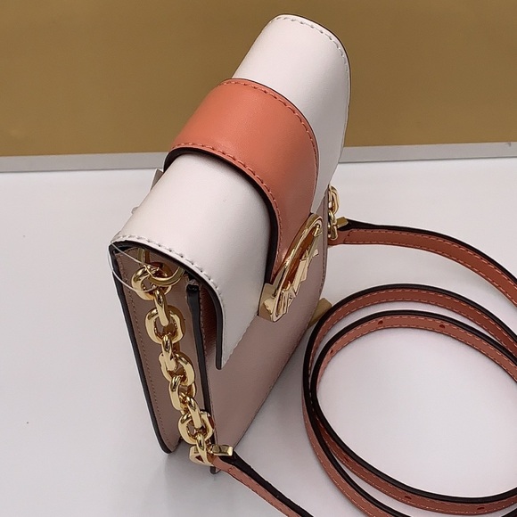 MICHAEL KORS Carmen Small Color-Block  Phone Crossbody Bag POWDER BLUSH MULTI - Picture 12 of 16